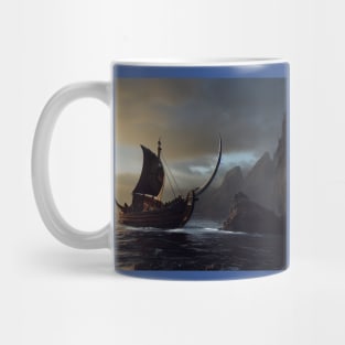 Viking Raiders on Longships Mug